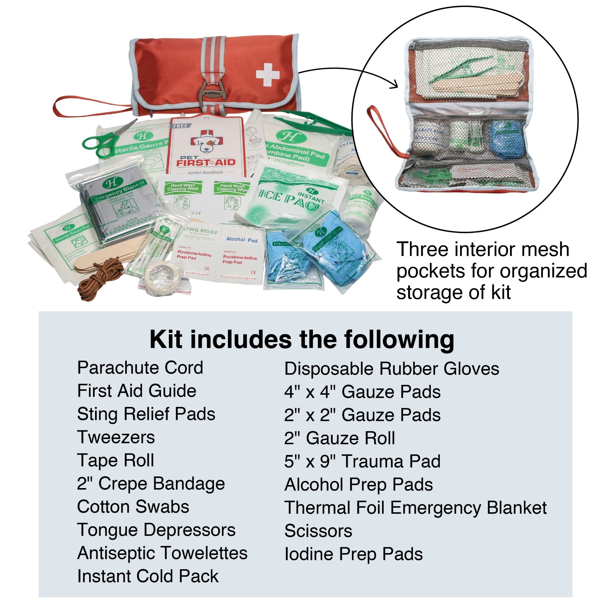 Kurgo Dog First Aid Kit, Hunde-Erste-Hilfe-Set - Woofshack