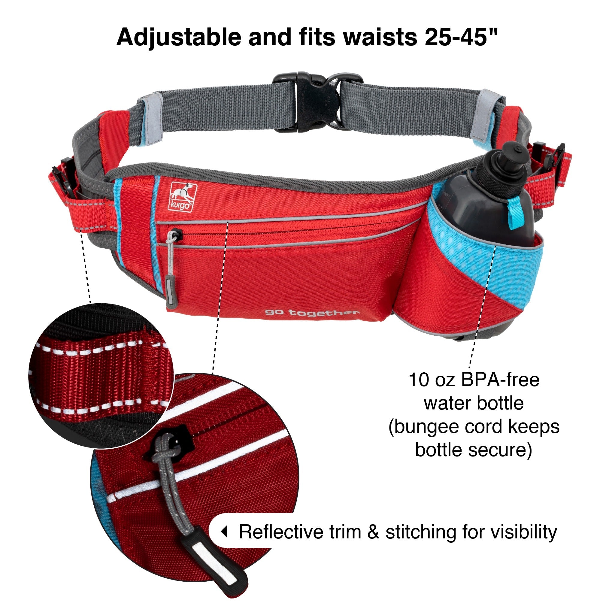 Kurgo On-Trail Running Belt, Laufgürtel - Woofshack