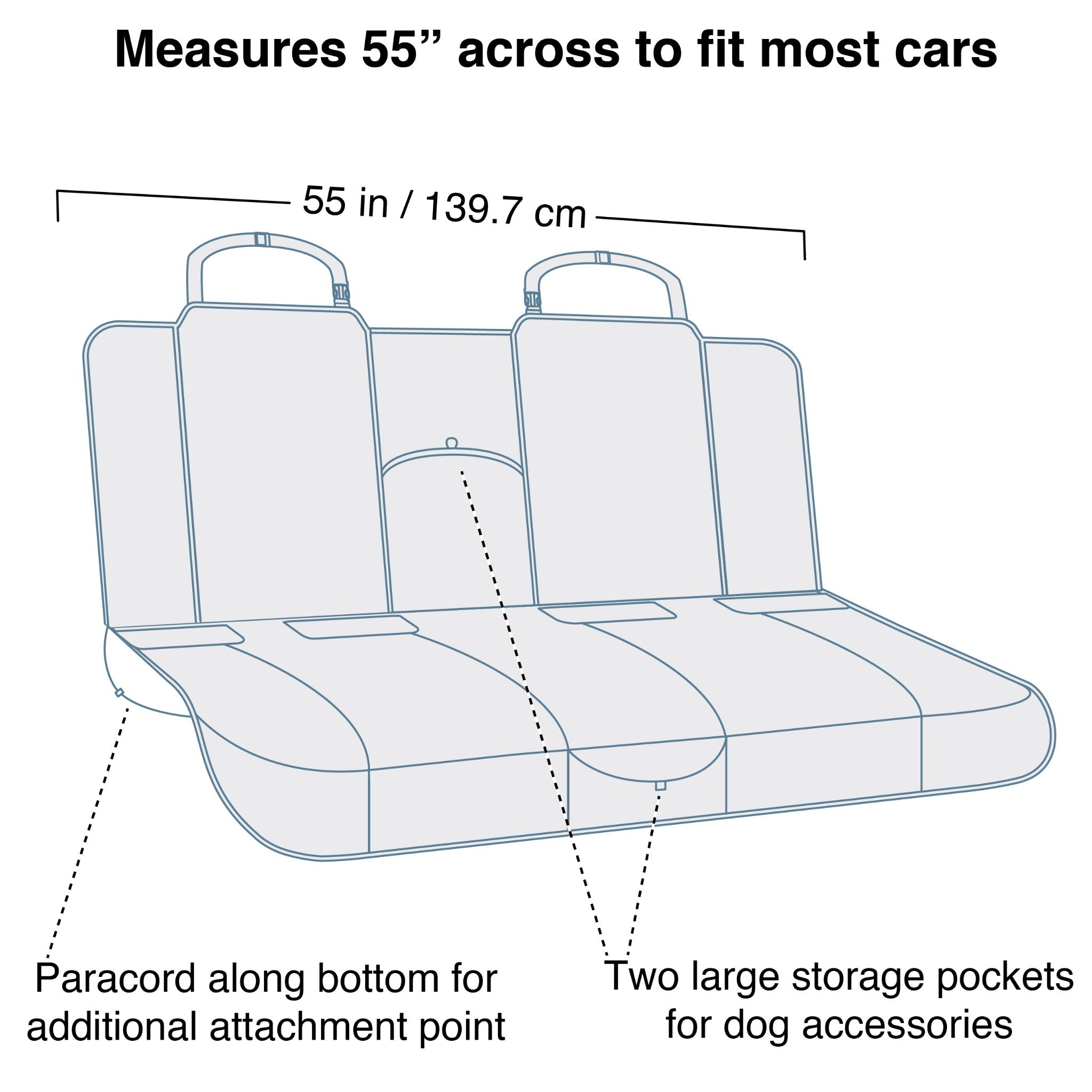 Kurgo Wander Bench Seat Cover, Hundeautodecke - Woofshack