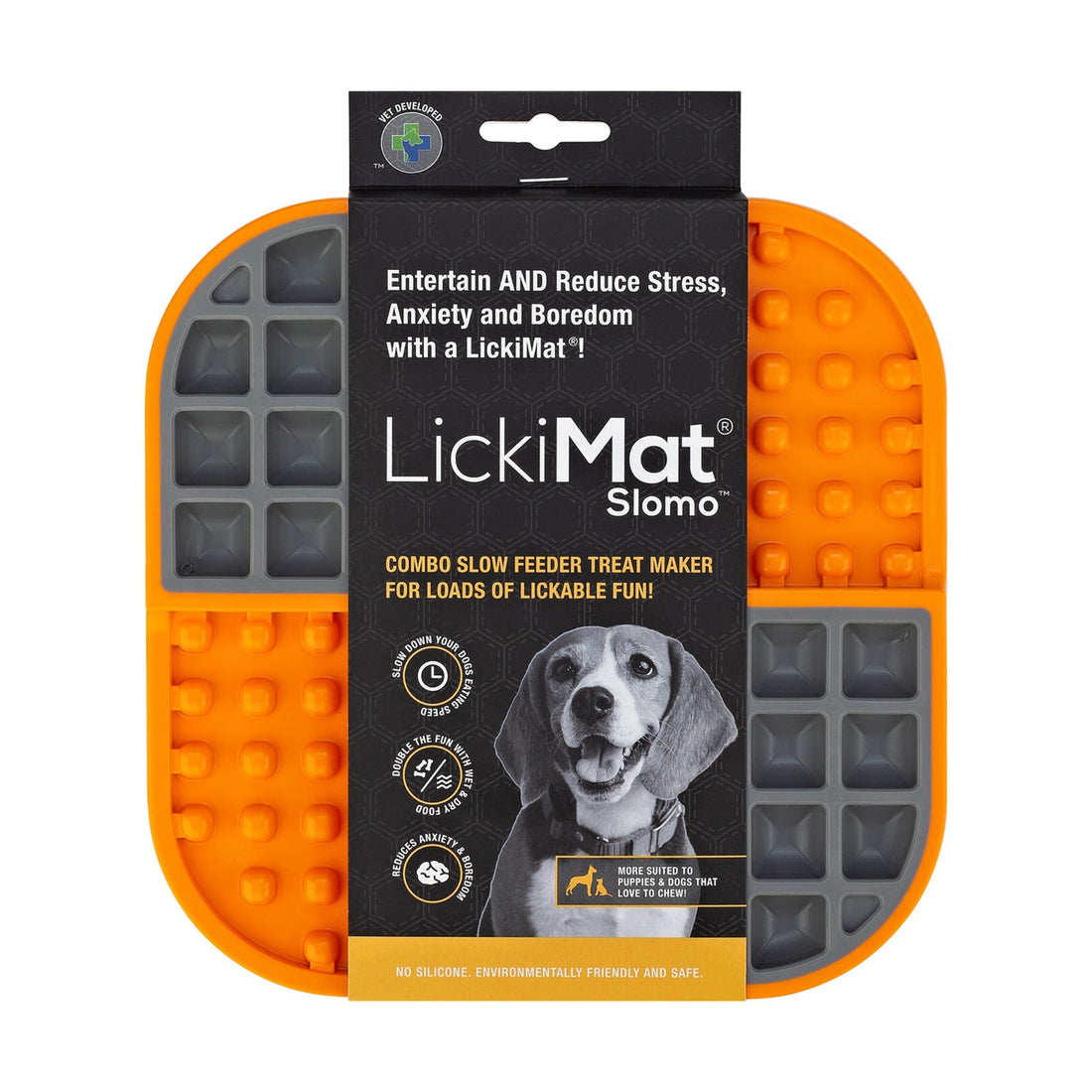 Lick Mat For Dogs Crate, Solid Slow Feeder Dog Bowl, Dog Lick Mat