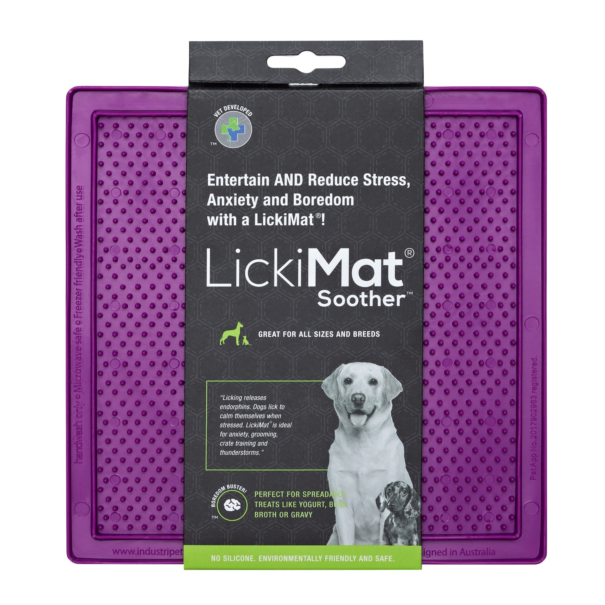 LickiMat Classic Soother – Beruhigende Schleckmatte für entspannte Hunde bei Stress &amp; Langeweile