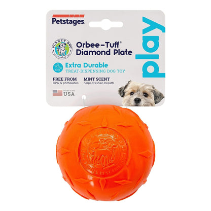 Planet Dog Orbee-Tuff Diamond Plate Ball, Hundespielzeug - Woofshack