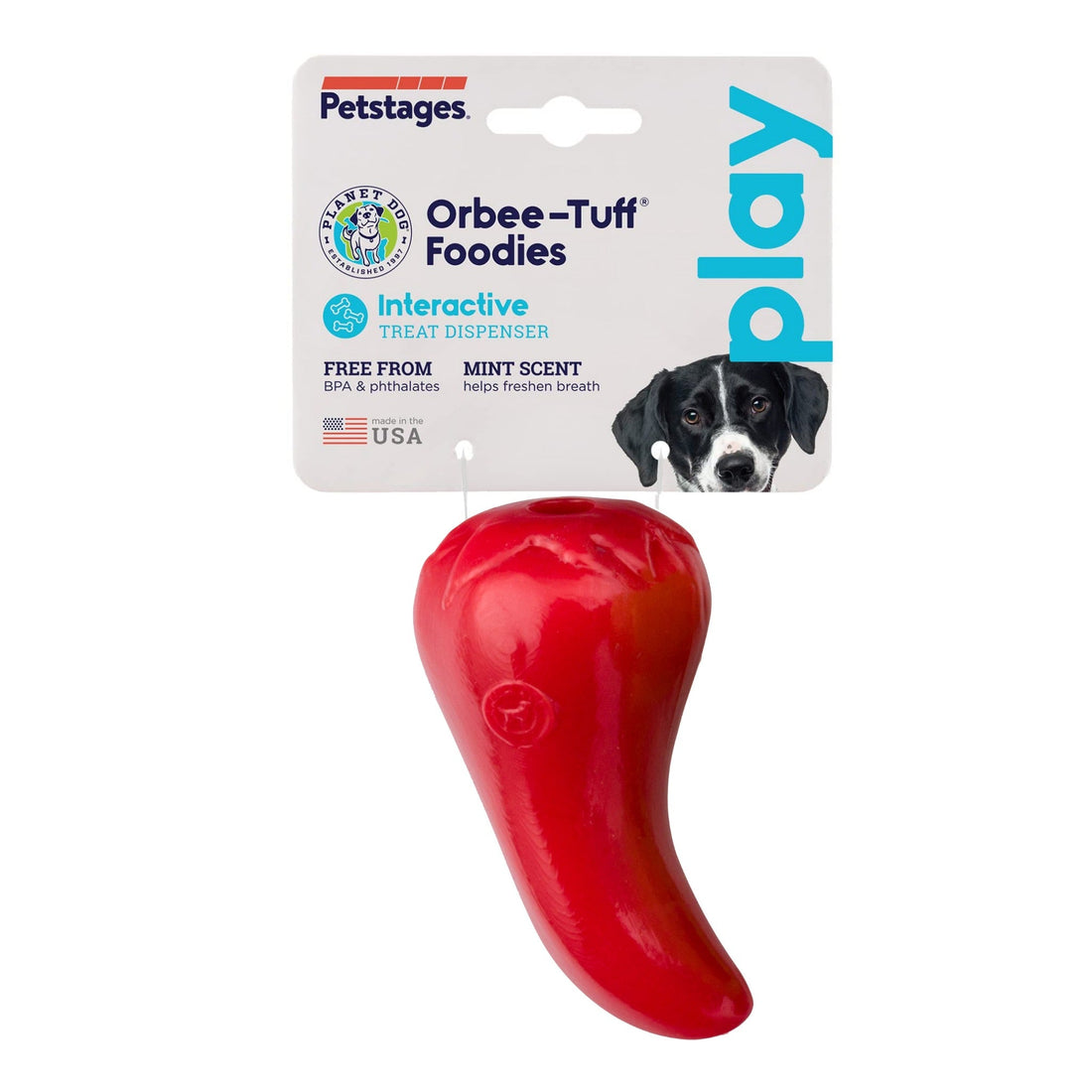 Planet Dog Orbee-Tuff Foodies Chili Pepper, Hundespielzeug - Woofshack