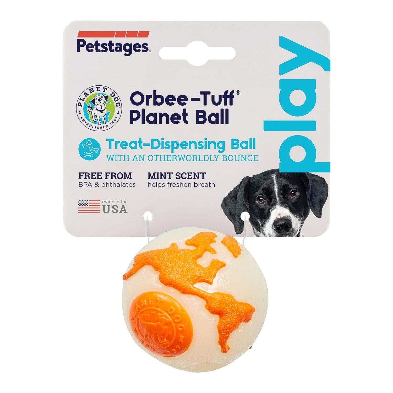 Planet Dog Orbee-Tuff Planet Ball, Hundespielzeug - Woofshack