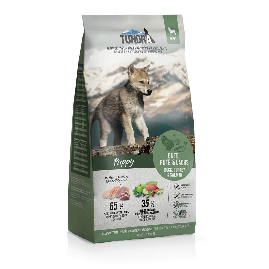 Tundra Puppy Trockenfutter, Ente, Pute & Lachs - Woofshack