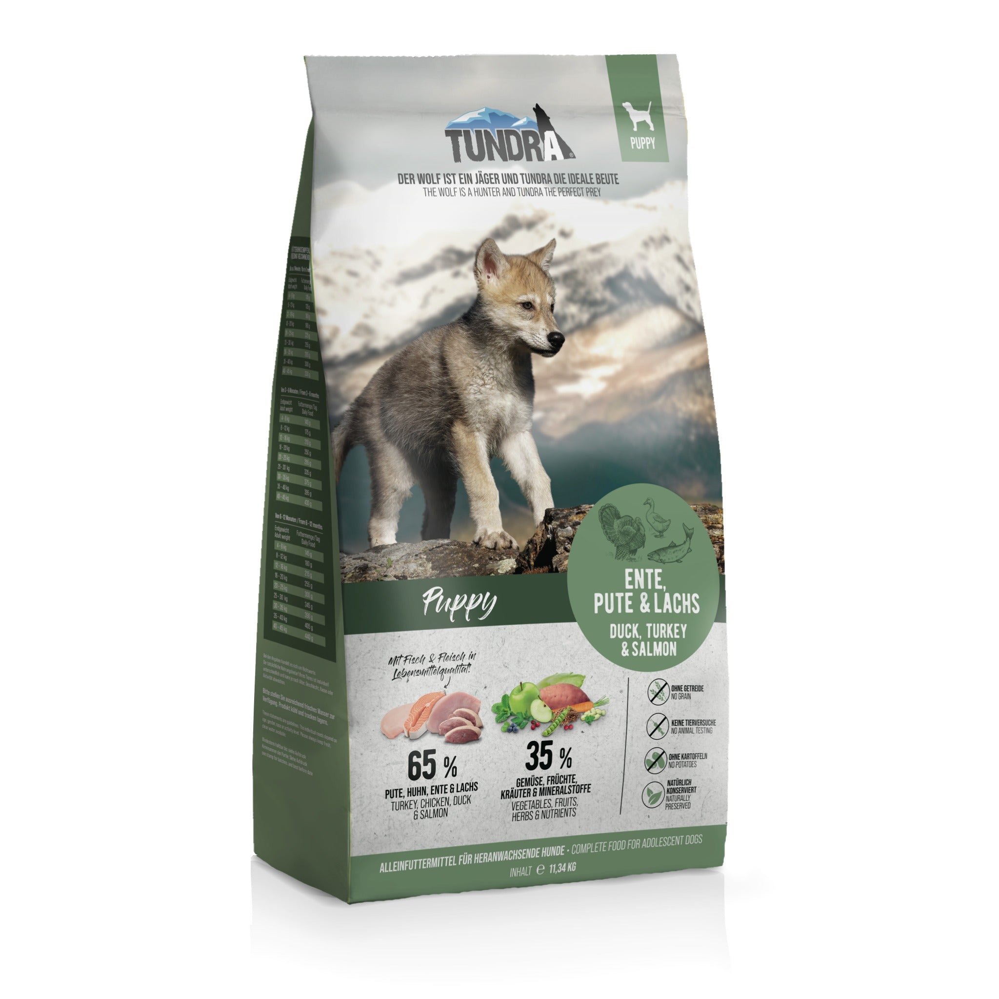 Tundra Puppy Trockenfutter, Ente, Pute &amp; Lachs - Woofshack