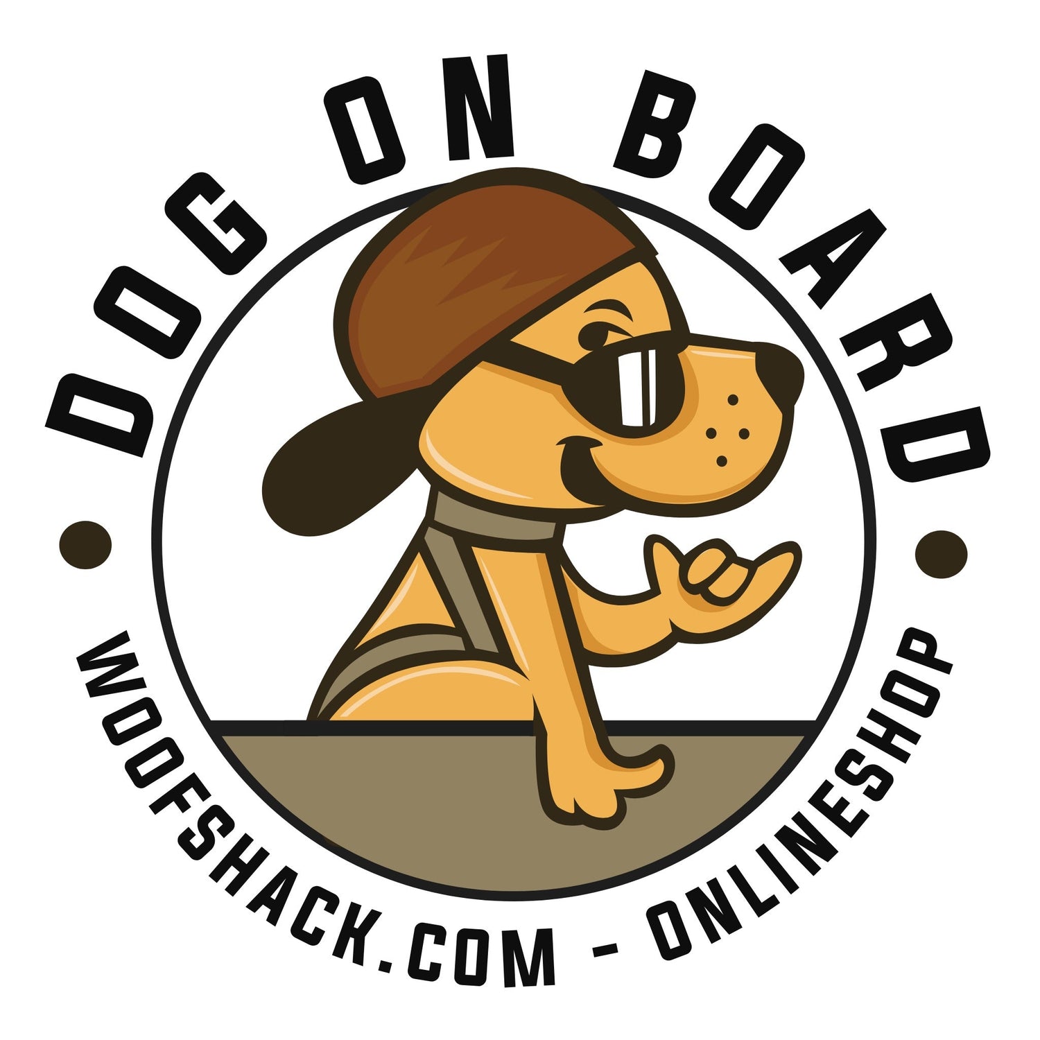 Woofshack DOG ON BOARD Auto-Sticker - Woofshack