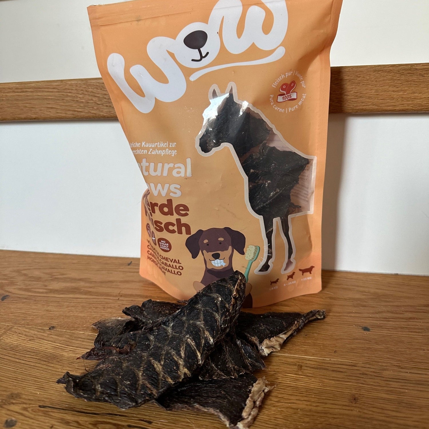 WOW Natural Chews Pferdefleisch getrocknet - Hundesnack - Woofshack