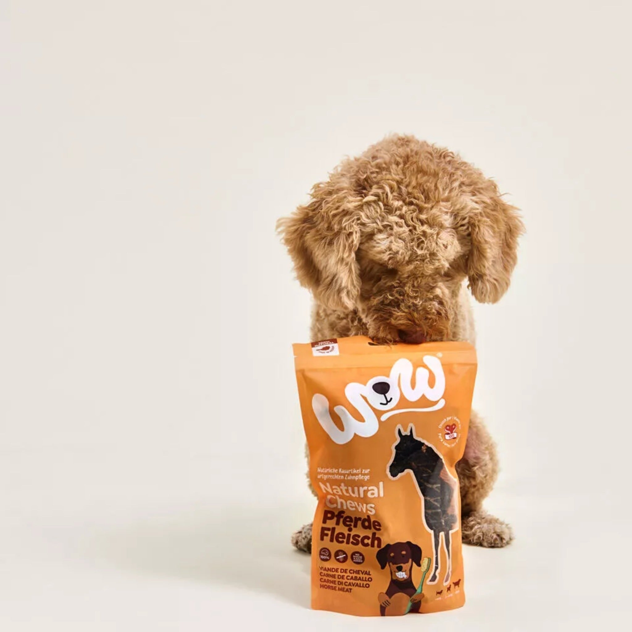 WOW Natural Chews Pferdefleisch getrocknet - Hundesnack - Woofshack