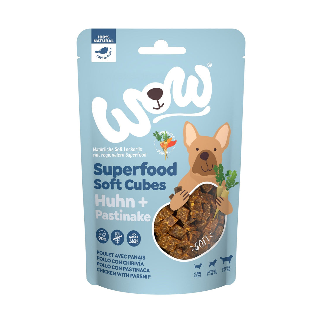 WOW Superfood Soft Cubes Huhn &amp; Pastinake - Hundesnack - Woofshack