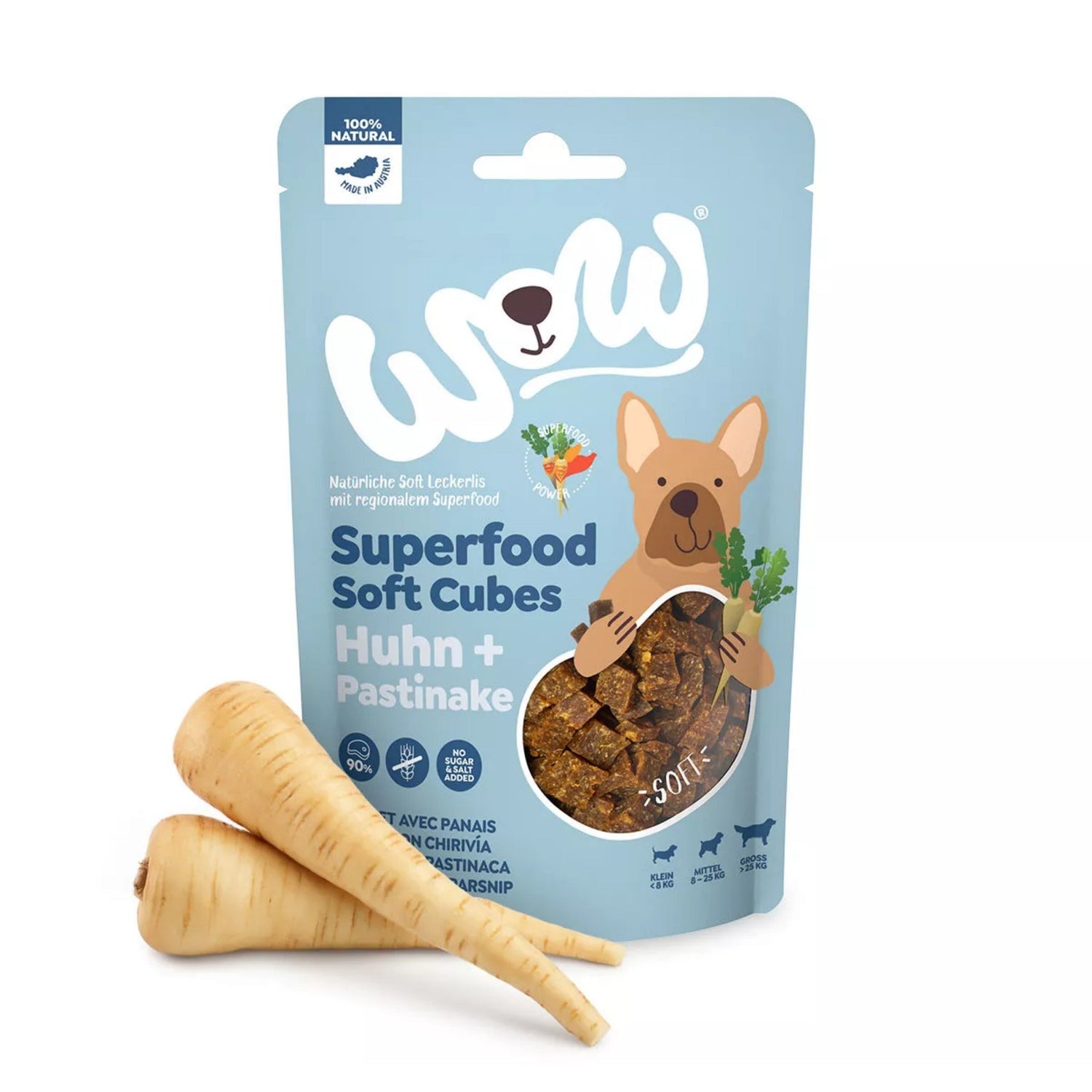 WOW Superfood Soft Cubes Huhn &amp; Pastinake - Hundesnack - Woofshack