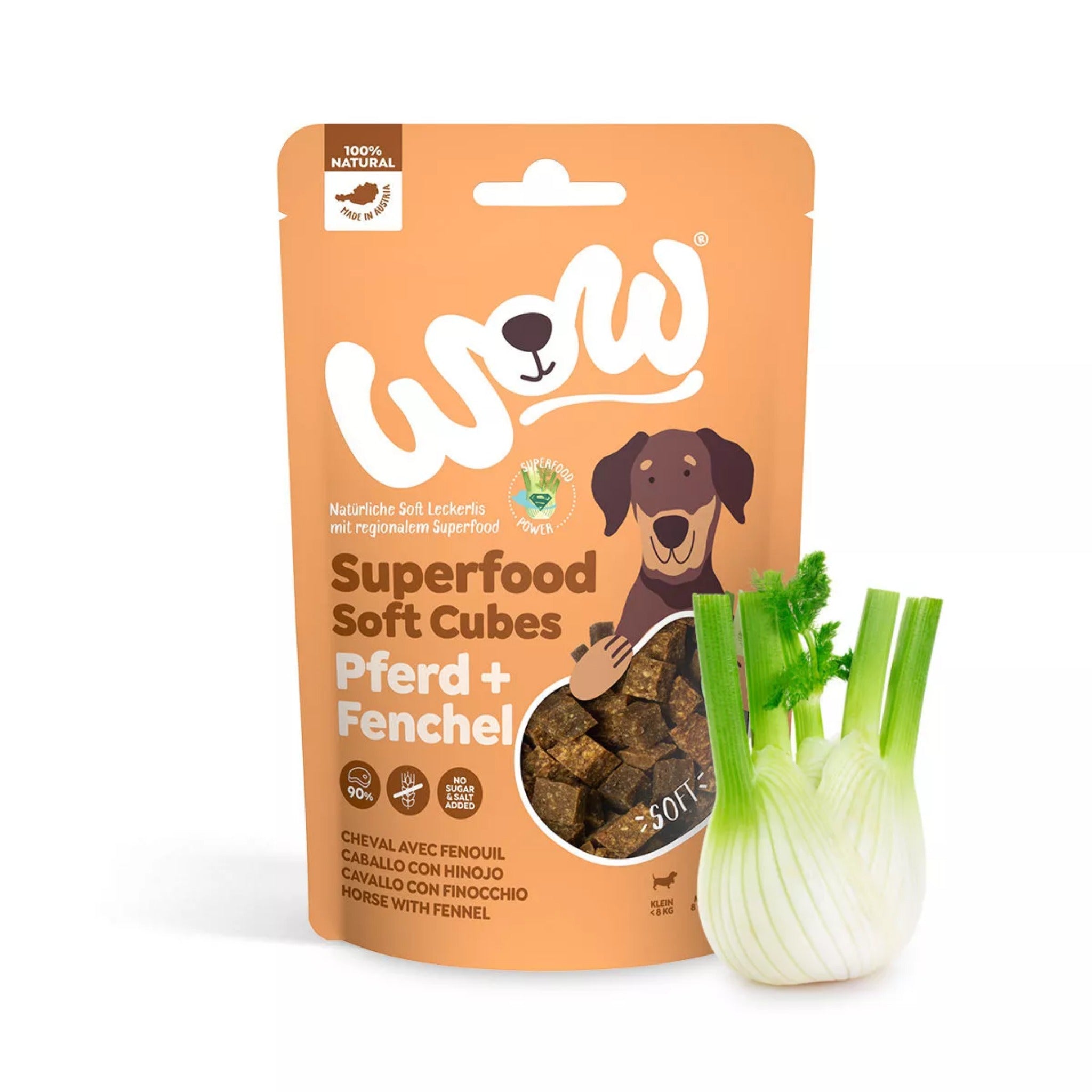 WOW Superfood Soft Cubes Pferd &amp; Fenchel - Hundesnack - Woofshack