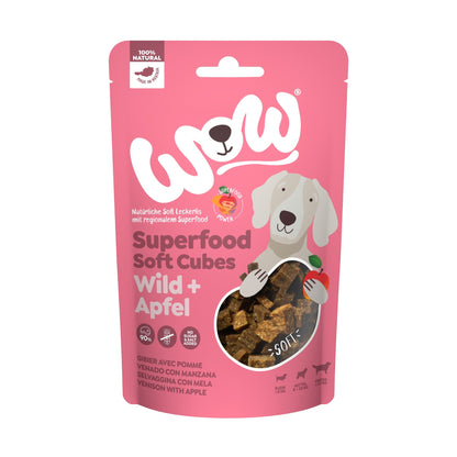 WOW Superfood Soft Cubes Wild &amp; Apfel - Hundesnack - Woofshack
